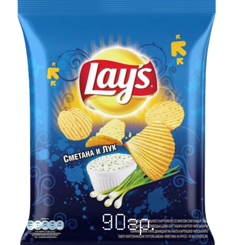 LAY`S MAX СМЕТАНА/ЛУК 90Г (ЧИПСЫ)
