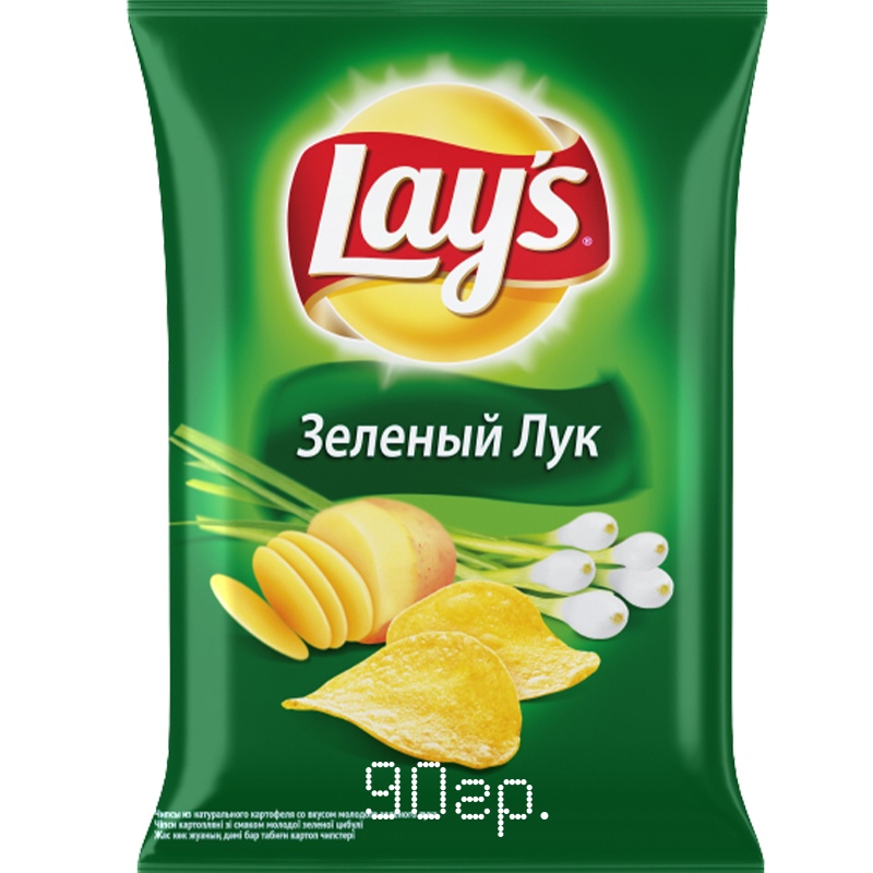 LAY`S ЗЕЛЕНЫЙ ЛУК 90Г (ЧИПСЫ)