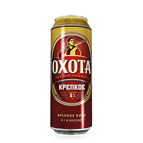 ОХОТА КРЕПКОЕ 8.1 % 0,5L (ПИВО)